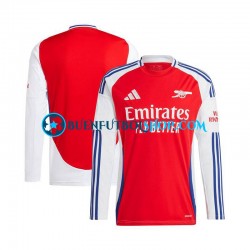 Camiseta de Fútbol Arsenal 2024-2025 Primera Equipación Rojo Manga Larga Hombre