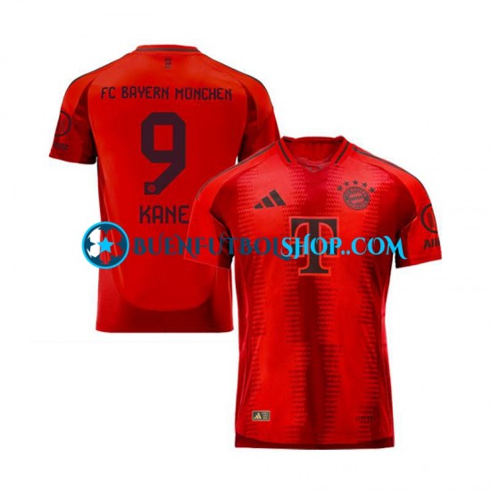 Camiseta de Fútbol Bayern de Múnich Harry Kane 9 2024-2025 Primera Equipación Rojo Manga Corta Hombre