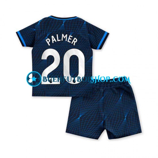 Camiseta de Fútbol Chelsea Cole Palmer 20 2023-2024 Segunda Equipación Manga Corta Niño