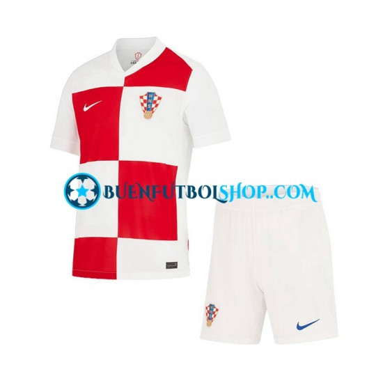 Camiseta de Fútbol Croacia Euro 2024 Primera Equipación Manga Corta Niño