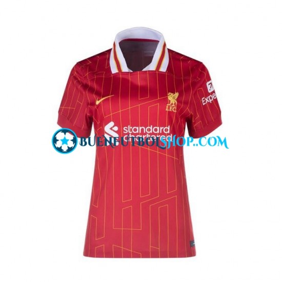 Camiseta de Fútbol Liverpool 2024-2025 Primera Equipación Manga Corta para Mujer