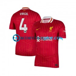 Camiseta de Fútbol Liverpool Virgil van Dijk 4 2024-2025 Primera Equipación Rojo Manga Corta Hombre Camiseta de Fútbol Liverpool Virgil van Dijk 4 2024-2025 Primera Equipación Rojo Manga Corta Hombre