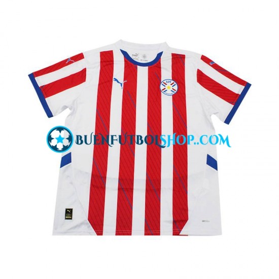 Camiseta de Fútbol Paraguay 2024 Primera Equipación Manga Corta Hombre