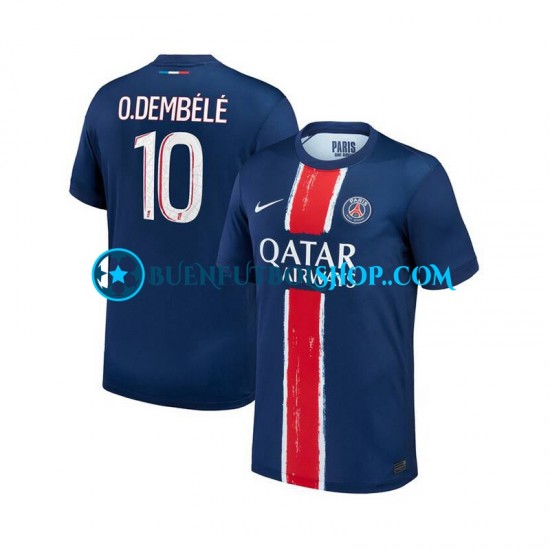 Camiseta de Fútbol Paris Saint-Germain Ousmane Dembele 10 2024-2025 Primera Equipación Manga Corta Hombre