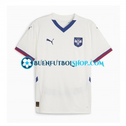 Camiseta de Fútbol Serbia 2024-2025 Segunda Equipación Manga Corta Hombre Camiseta de Fútbol Serbia 2024-2025 Segunda Equipación Manga Corta Hombre