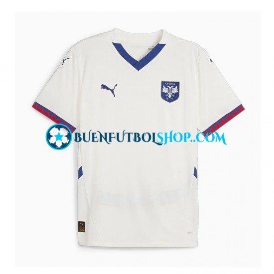 Camiseta de Fútbol Serbia 2024-2025 Segunda Equipación Manga Corta Hombre