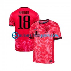 Camiseta de Fútbol Corea Del Sur KANGIN 18 2024 Primera Equipación Manga Corta Hombre Camiseta de Fútbol Corea Del Sur KANGIN 18 2024 Primera Equipación Manga Corta Hombre