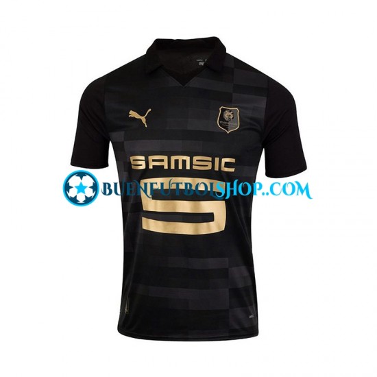 Camiseta de Fútbol Stade Rennais 2023-2024 Tercera Equipación Negro Manga Corta Hombre