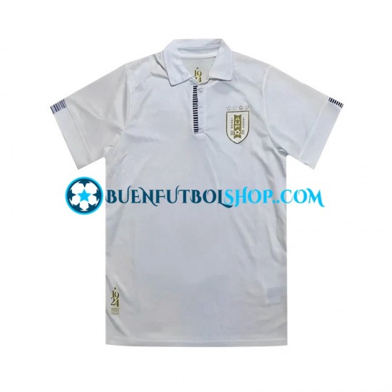 Camiseta de Fútbol Uruguay 100th Anniversary 2024 Segunda Equipación Manga Corta Hombre