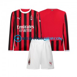 Camiseta de Fútbol AC Milan 2024-2025 Primera Equipación Manga Larga Niño Camiseta de Fútbol AC Milan 2024-2025 Primera Equipación Manga Larga Niño