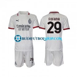 Camiseta de Fútbol AC Milan Fofana 29 2024-2025 Segunda Equipación Manga Corta Niño Camiseta de Fútbol AC Milan Fofana 29 2024-2025 Segunda Equipación Manga Corta Niño