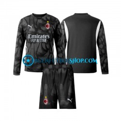 Camiseta de Fútbol AC Milan Portero 2024-2025 Primera Equipación Negro Manga Larga Niño Camiseta de Fútbol AC Milan Portero 2024-2025 Primera Equipación Negro Manga Larga Niño