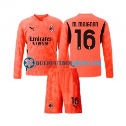 Camiseta de Fútbol AC Milan Portero Mike Maignan 16 2024-2025 Cuarta Equipación Manga Larga Niño Camiseta de Fútbol AC Milan Portero Mike Maignan 16 2024-2025 Cuarta Equipación Manga Larga Niño