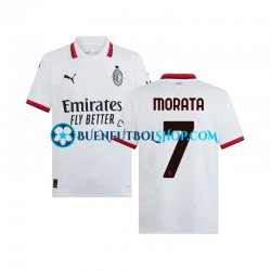 Camiseta de Fútbol AC Milan Morata 7 2024-2025 Segunda Equipación Manga Corta Hombre Camiseta de Fútbol AC Milan Morata 7 2024-2025 Segunda Equipación Manga Corta Hombre