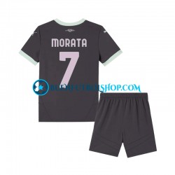 Camiseta de Fútbol AC Milan Morata 7 2024-2025 Tercera Equipación Manga Corta Niño