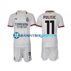 Camiseta de Fútbol AC Milan Pulisic 11 2024-2025 Segunda Equipación Manga Corta Niño Camiseta de Fútbol AC Milan Pulisic 11 2024-2025 Segunda Equipación Manga Corta Niño