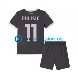Camiseta de Fútbol AC Milan Pulisic 11 2024-2025 Tercera Equipación Manga Corta Niño