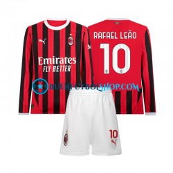 Camiseta de Fútbol AC Milan Rafael Leao 10 2024-2025 Primera Equipación Manga Larga Niño Camiseta de Fútbol AC Milan Rafael Leao 10 2024-2025 Primera Equipación Manga Larga Niño