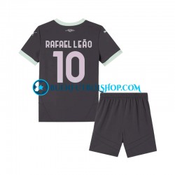 Camiseta de Fútbol AC Milan Rafael Leao 10 2024-2025 Tercera Equipación Manga Corta Niño