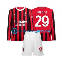 Camiseta de Fútbol AC Milan Youssouf Fofana 29 2024-2025 Primera Equipación Manga Larga Niño Camiseta de Fútbol AC Milan Youssouf Fofana 29 2024-2025 Primera Equipación Manga Larga Niño