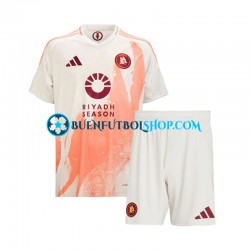 Camiseta de Fútbol AS Roma 2024-2025 Segunda Equipación Manga Corta Niño