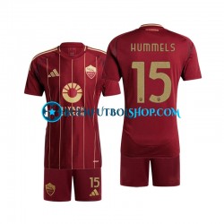 Camiseta de Fútbol AS Roma Mats Hummels 15 2024-2025 Primera Equipación Manga Corta Niño