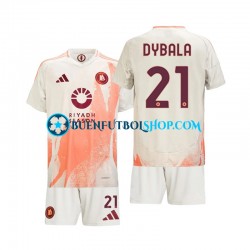 Camiseta de Fútbol AS Roma Paulo Dybala 21 2024-2025 Segunda Equipación Manga Corta Niño Camiseta de Fútbol AS Roma Paulo Dybala 21 2024-2025 Segunda Equipación Manga Corta Niño