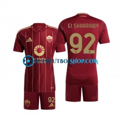 Camiseta de Fútbol AS Roma Stephan El Shaarawy 92 2024-2025 Primera Equipación Manga Corta Niño