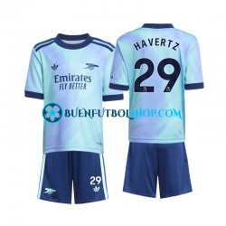 Camiseta de Fútbol Arsenal Havertz 29 2024-2025 Tercera Equipación Manga Corta Niño