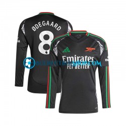 Camiseta de Fútbol Arsenal Martin Odegaard 8 2024-2025 Segunda Equipación Manga Larga Hombre