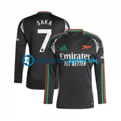 Camiseta de Fútbol Arsenal SAKA 7 2024-2025 Segunda Equipación Manga Larga Hombre