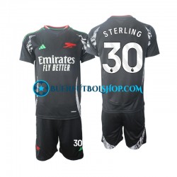 Camiseta de Fútbol Arsenal Sterling 30 2024-2025 Segunda Equipación Manga Corta Niño
