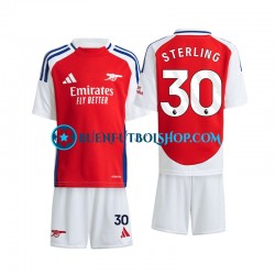 Camiseta de Fútbol Arsenal Sterling 30 2024-2025 Primera Equipación Manga Corta Niño
