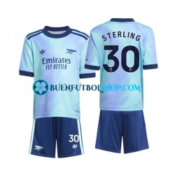 Camiseta de Fútbol Arsenal Sterling 30 2024-2025 Tercera Equipación Manga Corta Niño