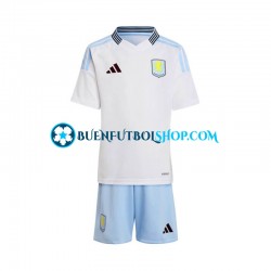 Camiseta de Fútbol Aston Villa 2024-2025 Segunda Equipación Manga Corta Niño