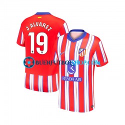 Camiseta de Fútbol Atlético Madrid Julian Alvarez 19 2024-2025 Primera Equipación Manga Corta Hombre