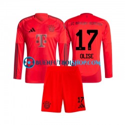 Camiseta de Fútbol Bayern de Múnich Michael Olise 17 2024-2025 Primera Equipación Manga Larga Niño