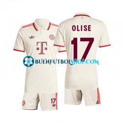 Camiseta de Fútbol Bayern de Múnich Olise 17 2024-2025 Tercera Equipación Manga Corta Niño