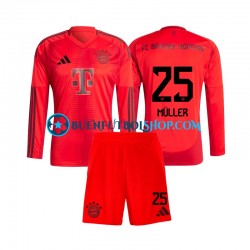 Camiseta de Fútbol Bayern de Múnich Thomas Muller 25 2024-2025 Primera Equipación Manga Larga Niño Camiseta de Fútbol Bayern de Múnich Thomas Muller 25 2024-2025 Primera Equipación Manga Larga Niño
