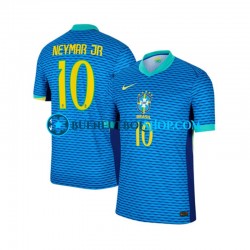 Camiseta de Fútbol Brasil Neymar JR 10 2024 Segunda Equipación Manga Corta Hombre