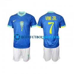 Camiseta de Fútbol Brasil VINI JR 7 2024 Segunda Equipación Manga Corta Niño Camiseta de Fútbol Brasil VINI JR 7 2024 Segunda Equipación Manga Corta Niño