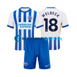 Camiseta de Fútbol Brighton Hove Albion WELBECK 18 2024-2025 Primera Equipación Manga Corta Niño Camiseta de Fútbol Brighton Hove Albion WELBECK 18 2024-2025 Primera Equipación Manga Corta Niño