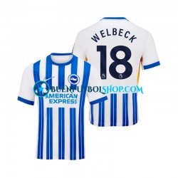 Camiseta de Fútbol Brighton Hove Albion WELBECK 18 2024-2025 Primera Equipación Manga Corta Hombre Camiseta de Fútbol Brighton Hove Albion WELBECK 18 2024-2025 Primera Equipación Manga Corta Hombre
