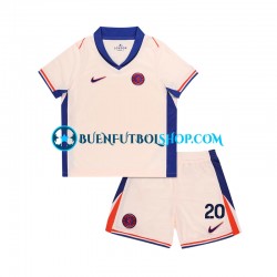 Camiseta de Fútbol Chelsea Cole Palmer 20 2024-2025 Segunda Equipación Manga Corta Niño