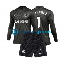 Camiseta de Fútbol Chelsea Portero Robert Sanchez 1 2024-2025 Segunda Equipación Manga Larga Niño