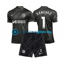 Camiseta de Fútbol Chelsea Portero Robert Sanchez 1 2024-2025 Segunda Equipación Manga Corta Niño