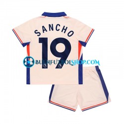 Camiseta de Fútbol Chelsea Jadon Sancho 19 2024-2025 Segunda Equipación Manga Corta Niño
