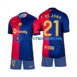 Camiseta de Fútbol FC Barcelona Frenkie de Jong 21 2024-2025 Primera Equipación Manga Corta Niño
