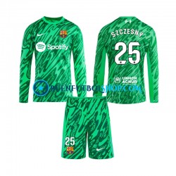 Camiseta de Fútbol FC Barcelona Portero Wojciech Szczesny 25 2024-2025 Primera Equipación Manga Larga Niño