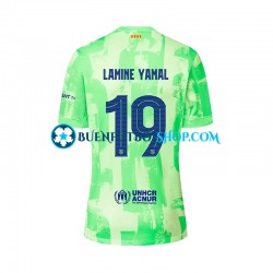 Camiseta de Fútbol FC Barcelona LAMINE YAMAL 19 UCL Font 2024-2025 Tercera Equipación Manga Corta Hombre